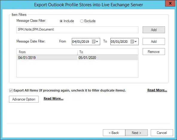 Office 365 to Exchange Migration Step 7